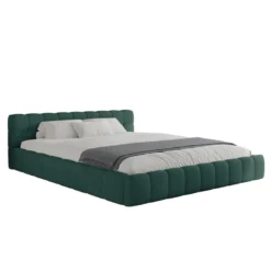 Kansas lit nuage 160x200cm en velours vert