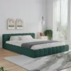 Kansas lit nuage 140x190cm en velours vert
