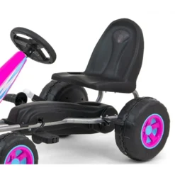 Kart à pédales viper - couleur rose
