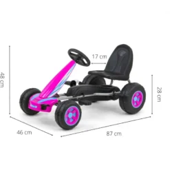 Kart à pédales viper - couleur rose