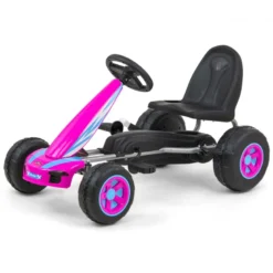 Kart à pédales viper - couleur rose