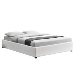 Kennington lit coffre 140 x 190 cm blanc