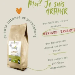 1 kg de café grain bio du brésil - mexique -tanzanie