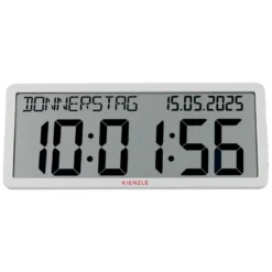 Kienzle horloge murale radio-pilotée avec affichage de la date blanche