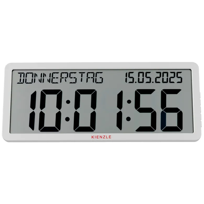 Kienzle horloge murale radio-pilotée avec affichage de la date blanche