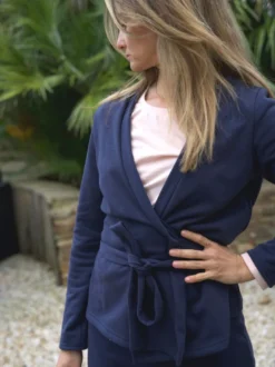Kimono pyjama sitelle bleu marine L