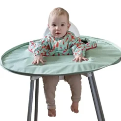 Kit bavoir et plateau vert sauge
