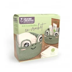 Kit 2 corbeilles grenouilles en crochet