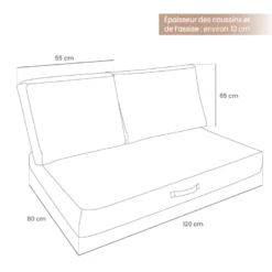 Kit coussins de palette déhoussables