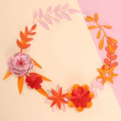 Kit créatif couronne de fleurs en papier