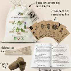 Kit de graines bio - les plantes aromatiques