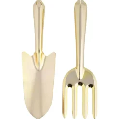 Kit de 2 outils de jardin dorés