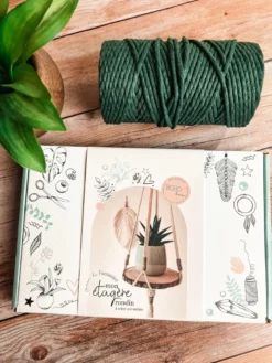 Kit diy étagère rondin macramé jungle — étagère murale bohème