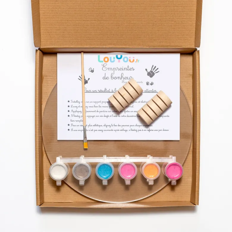 Kit empreinte de mains 4 pers. Nacré