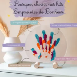 Kit empreinte de mains 4 pers. Nacré
