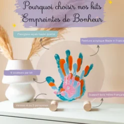 Kit empreinte de mains 4 pers. Pastel
