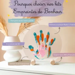 Kit empreinte de mains 5 pers. Pastel