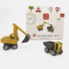 Kit engins de chantiers en bois coloré