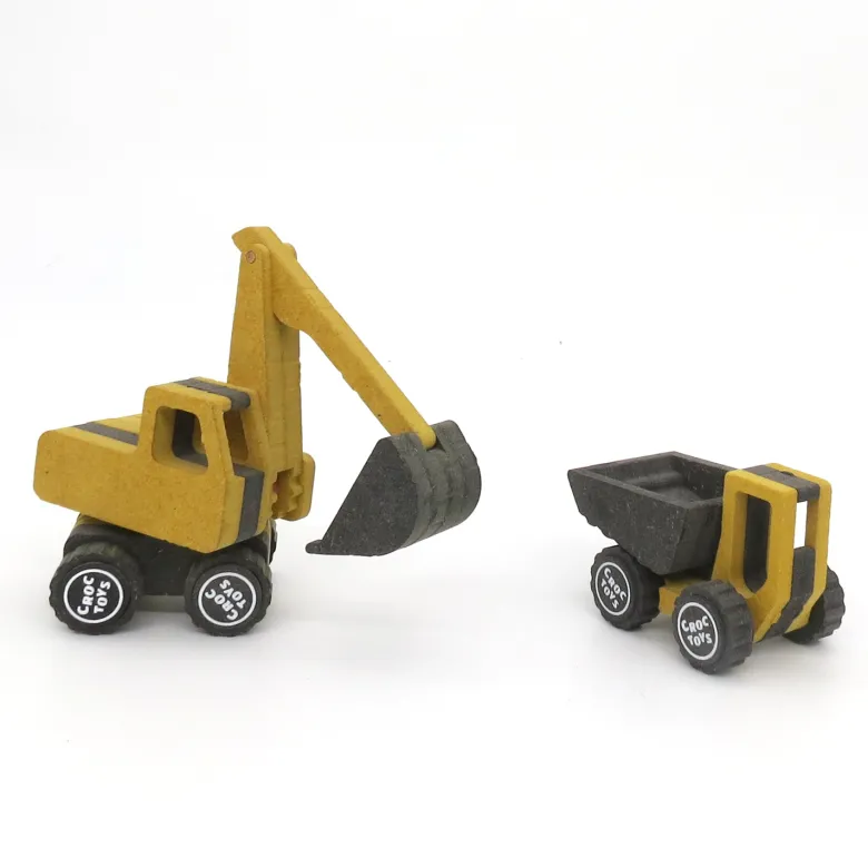 Kit engins de chantiers en bois coloré