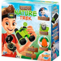 Kit explorateur nature pour enfant jumelles boussole lampe frontale podomètre
