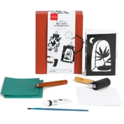 Kit mes cartes en linogravure