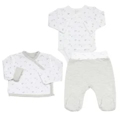Kit naissance 3 pièces gris 3 mois