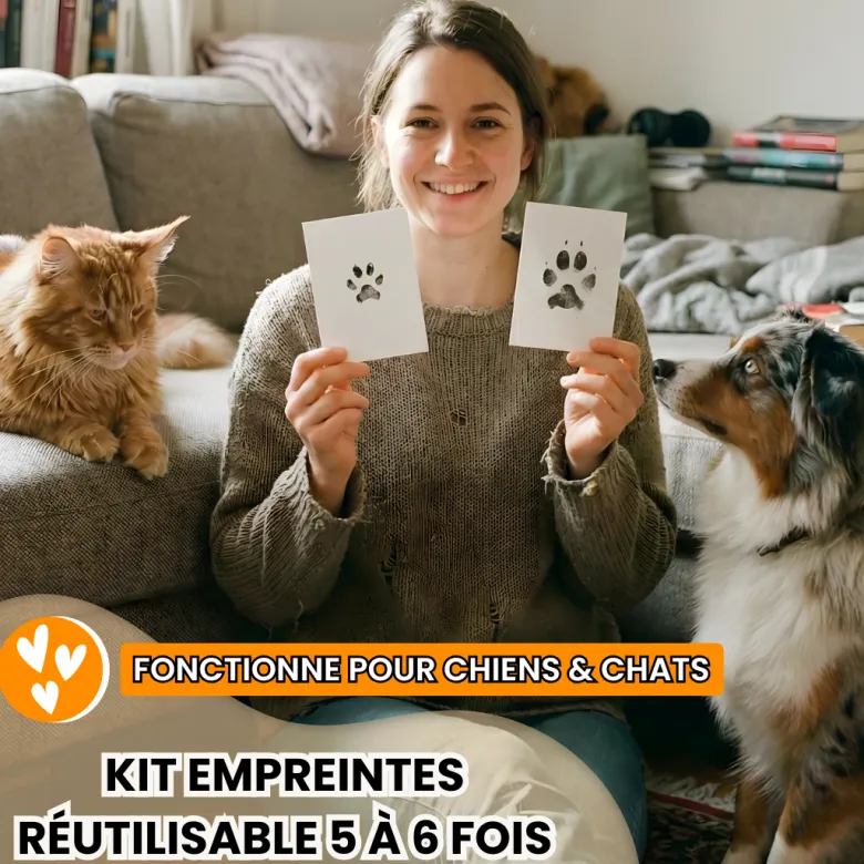 2 kits empreinte patte chien & chat