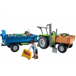 La ferme tracteur avec remorque