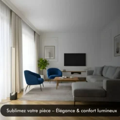 Lampadaire led - inoleds - quadra noir - dimmable