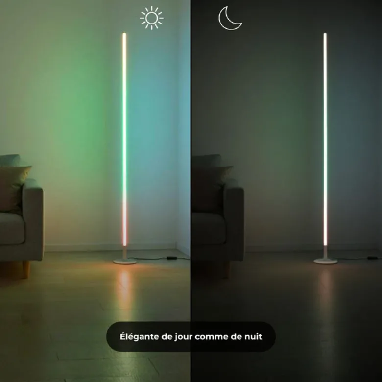 Lampadaire led - inoleds - rgb - halo - blanc
