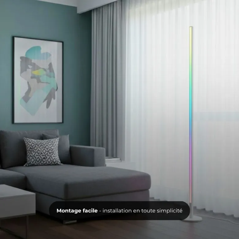 Lampadaire led - inoleds - rgb - halo - blanc