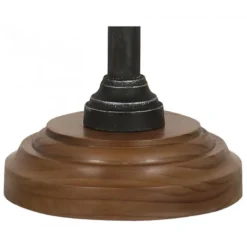 Lampe culot e27 bois noir - indus