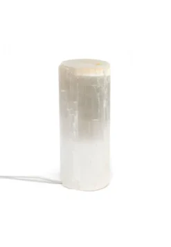 Lampe cylindrique en sélénite (3 ­ 4 kg)