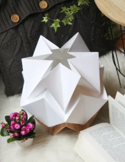 Lampe de table origami ecowood taille s