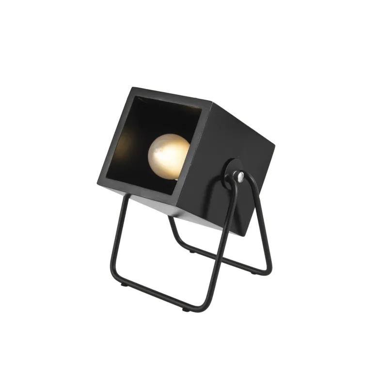 Lampe en bois et métal carrée hefty - h.