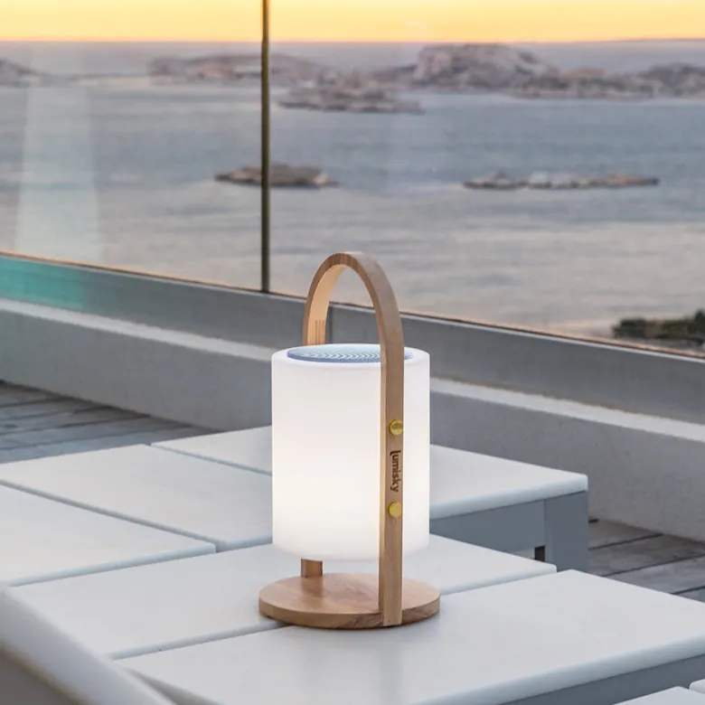 Lampe enceinte bluetooth woody play