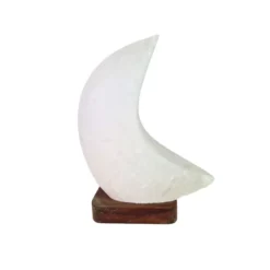 Lampe en cristal de sel blanc - lune