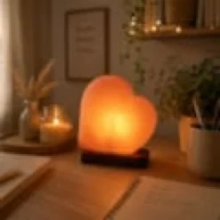 Lampe en cristal de sel - coeur