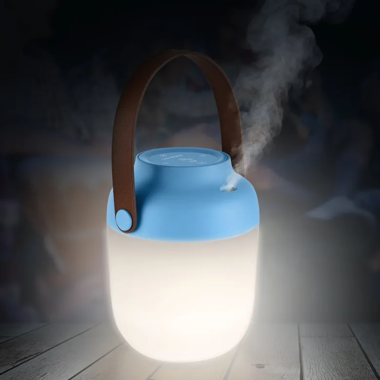 Lampe et diffuseur huiles essentielles nomade avec huile anti-moustique incluse