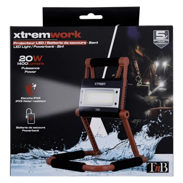 Lampe extérieure 1400 batterie externe