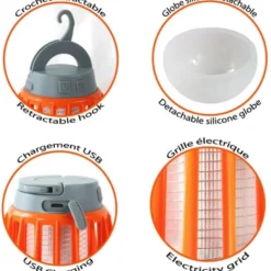 Lampe lanterne anti-insectes rechargeable usb cao led