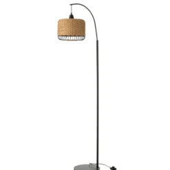 Lampe métal beige h.168cm