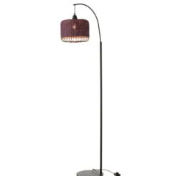 Lampe métal mauve h.168cm