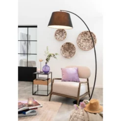 Lampe métal noir h.188cm