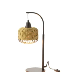 Lampe métal vert h.52cm