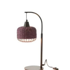 Lampe métal violet h.52cm