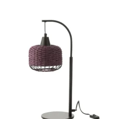 Lampe métal violet h.52cm