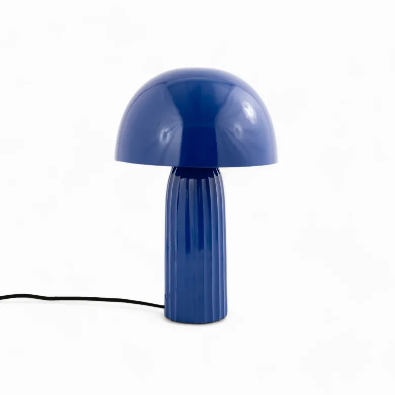 Lampe à poser en métal bleu foncé - joy