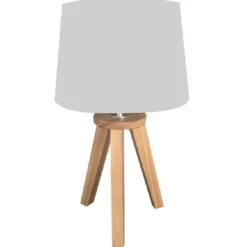 Lampe scandinave 3 pieds en bois gris