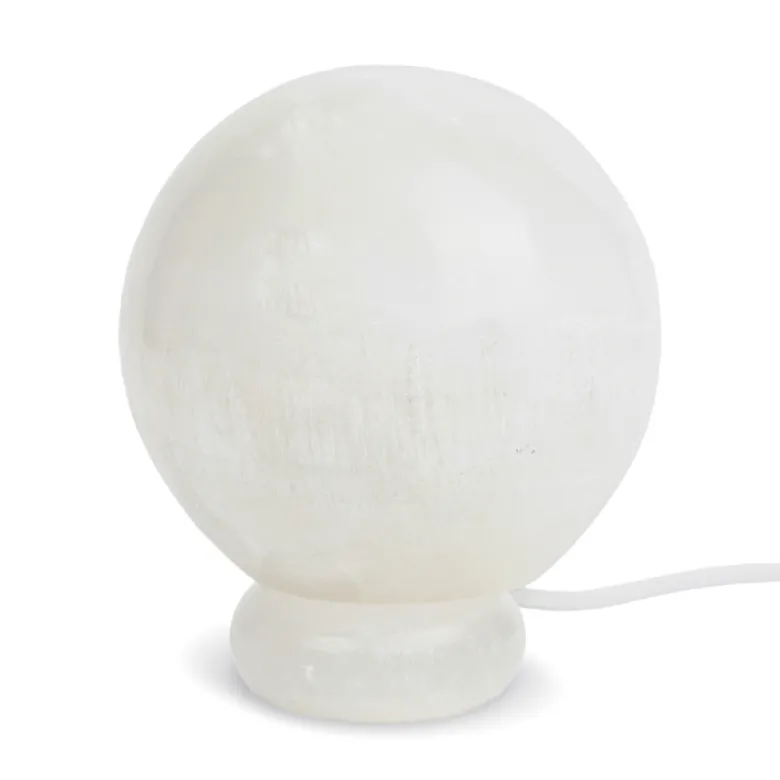 Lampe sphère sélénite